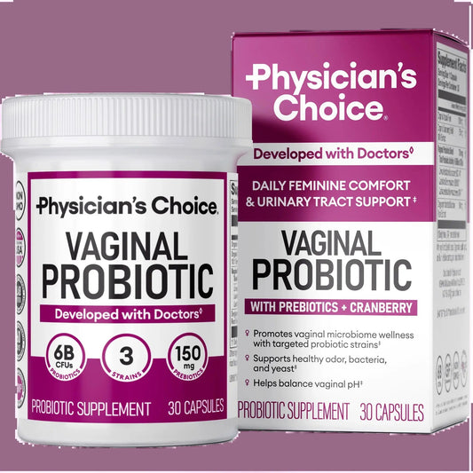 Physician's Choice Women's Vaginal Probiotic – 6 Billion CFU, pH Balance, Odor Control, 30 Capsules