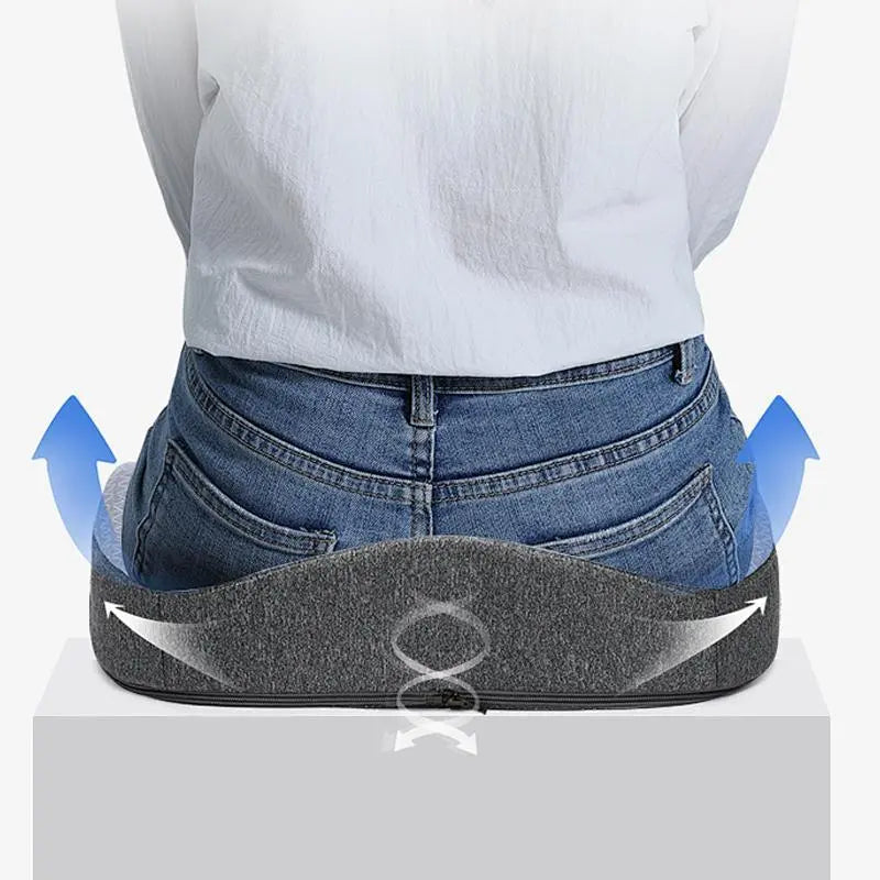 Ergonomic Memory FOAM Seat Cushion, Soft Cotton Core Wavestock.us