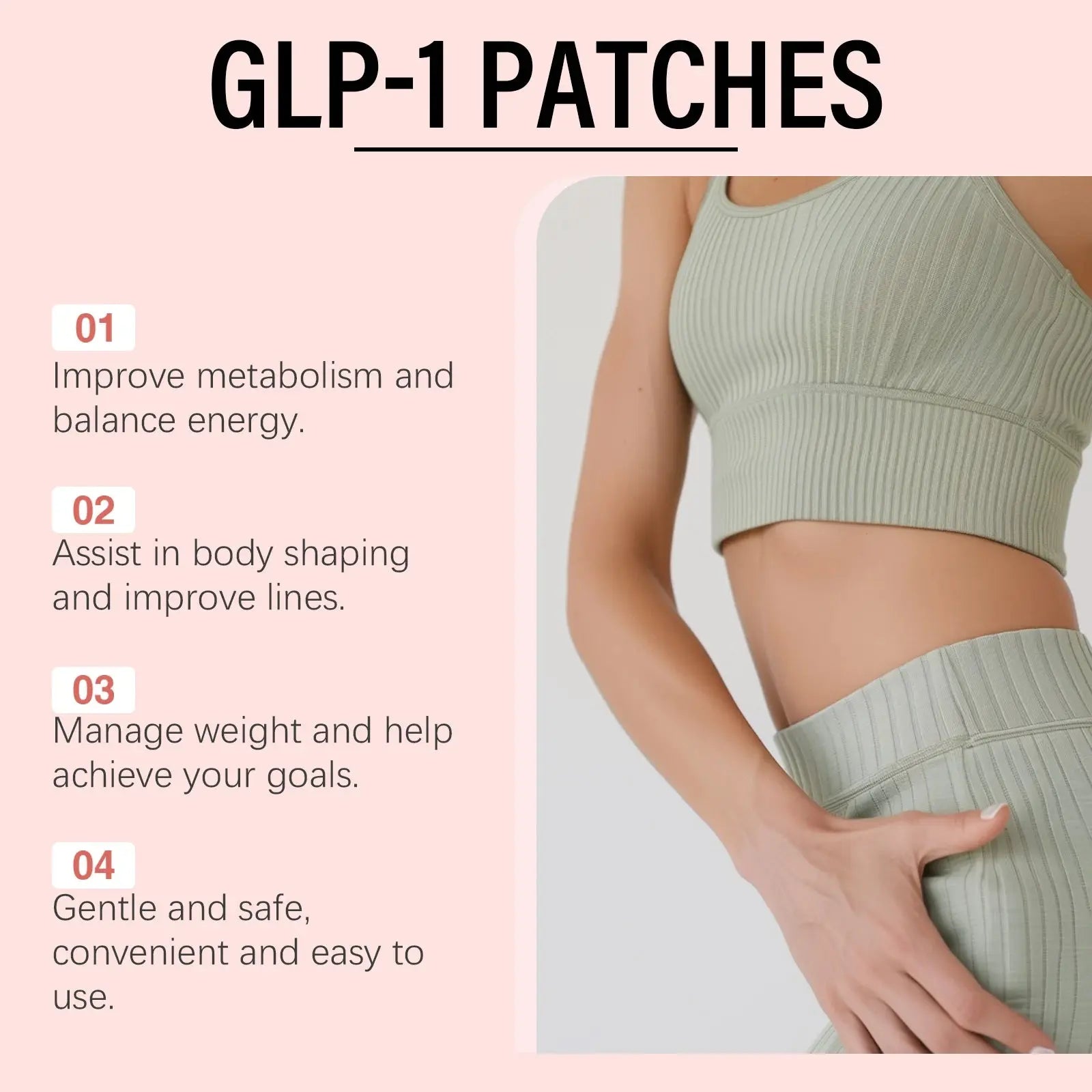 GLP-1  for Firming and Shaping the Abdomen, Natural Ingredients for Fat Burning and Blood Sugar Balance