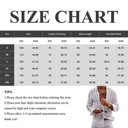 Men's Cotton Casual Lapel Cardigan - Striped Long Sleeve Shirt for Spring and Summer