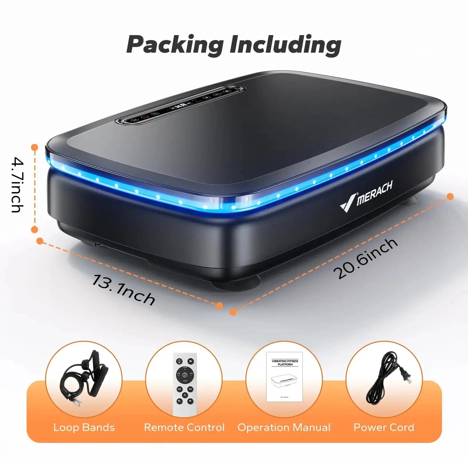 MERACH Vibration Plate Exercise Machine with Light Whole Body Workout 