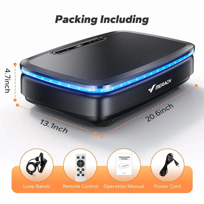 MERACH Vibration Plate Exercise Machine with Light Whole Body Workout 