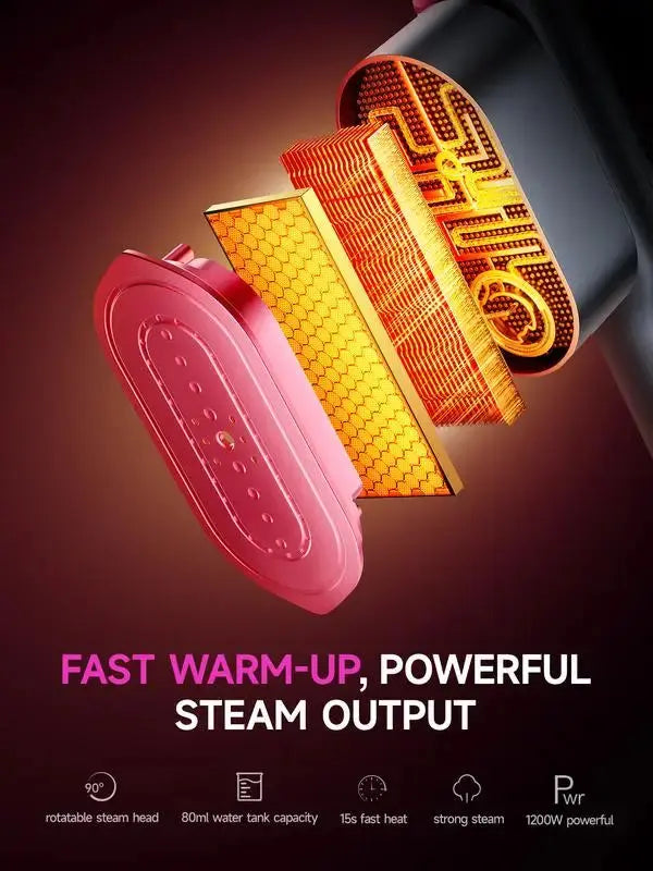 Experience Effortless Clothing Care with the Dr. Flash Portable Garment Steamer - 7 Steam Modes, Rapid 5-Second Heating, and 90° Swivel Design for Ultimate Convenience