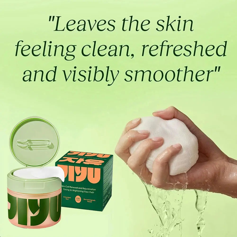 Jiyu Korean Skincare Anti-Aging Cotton Pads for Hydrating Facial Skincare and Moisturizing Toner