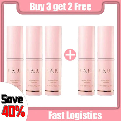 Korean Wrinkle Bounce Multi Balm: All-in-One Hydrating Moisturizer Stick for Face, Lips, Eyes, and Neck