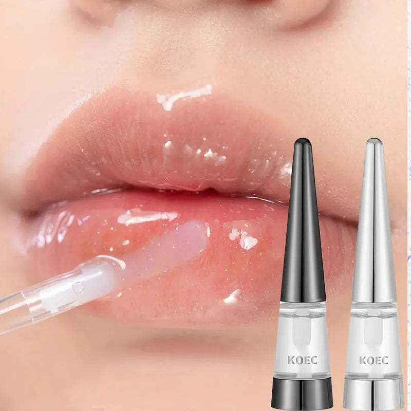 Reedle Shot Lip Plumper Oil - Hydrating and Volumizing Clear High-Shine Lip Gloss with Microneedling Effect for Long-Lasting Moisture