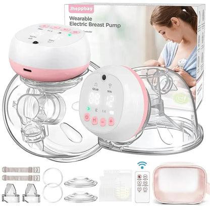 2-Pack Electric Wearable Breast Pump - Silent, Painless Automatic Milk Extractor with Comfort Features and 1200mAh USB Rechargeable Battery