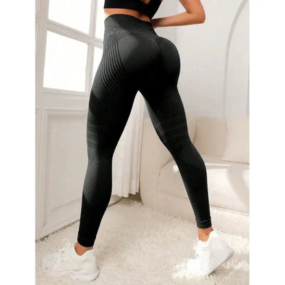 High-Waisted Seamless Compression Leggings for Women - Cellulite Reduction and Silhouette Enhancement Yoga and Fitness Pants