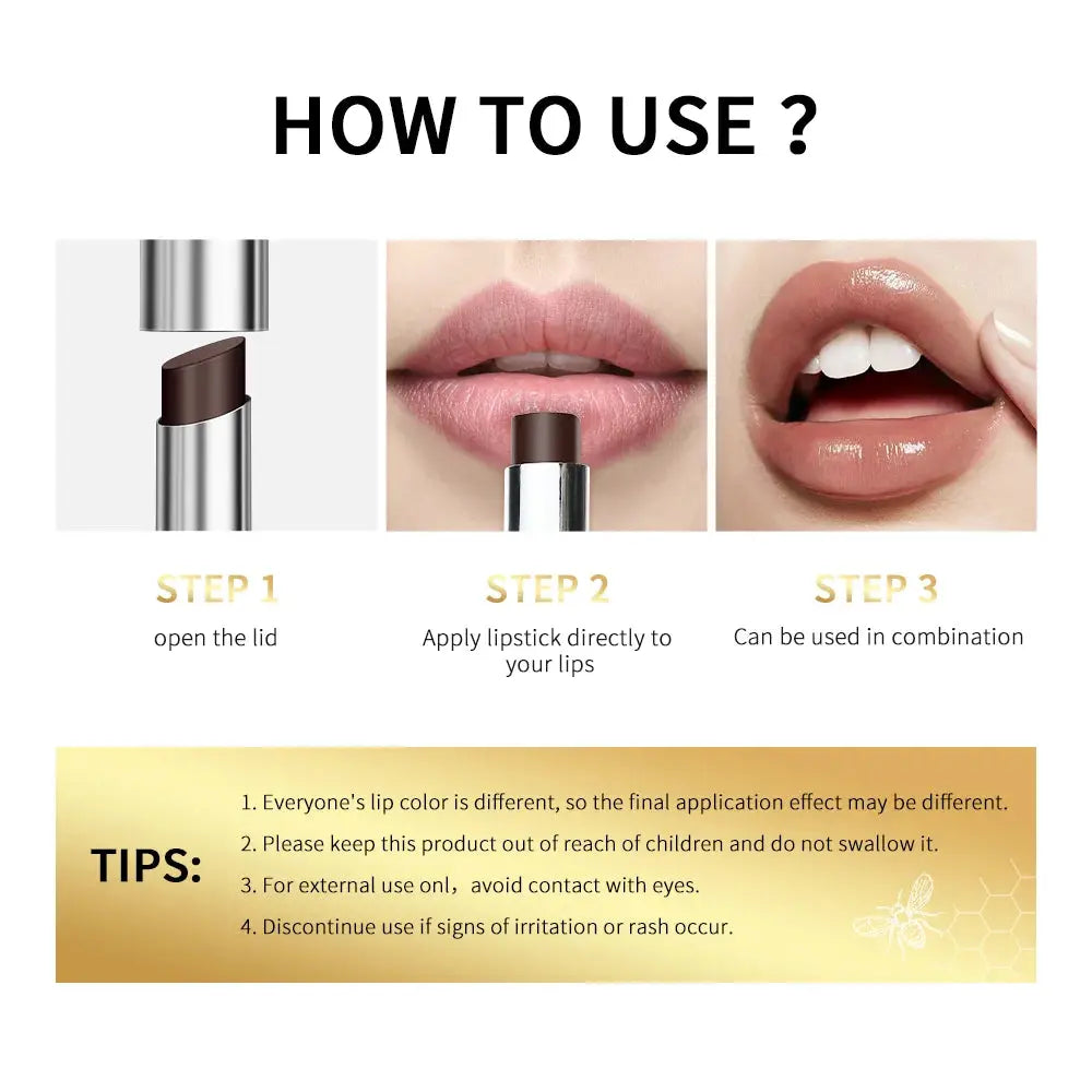 Long-Lasting Moisturizing Black Honey Lipstick