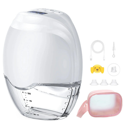 Wearable Hands-Free Electric Breast Pump - BPA-Free with LED Display, 3 Modes, and 12 Levels of Comfort