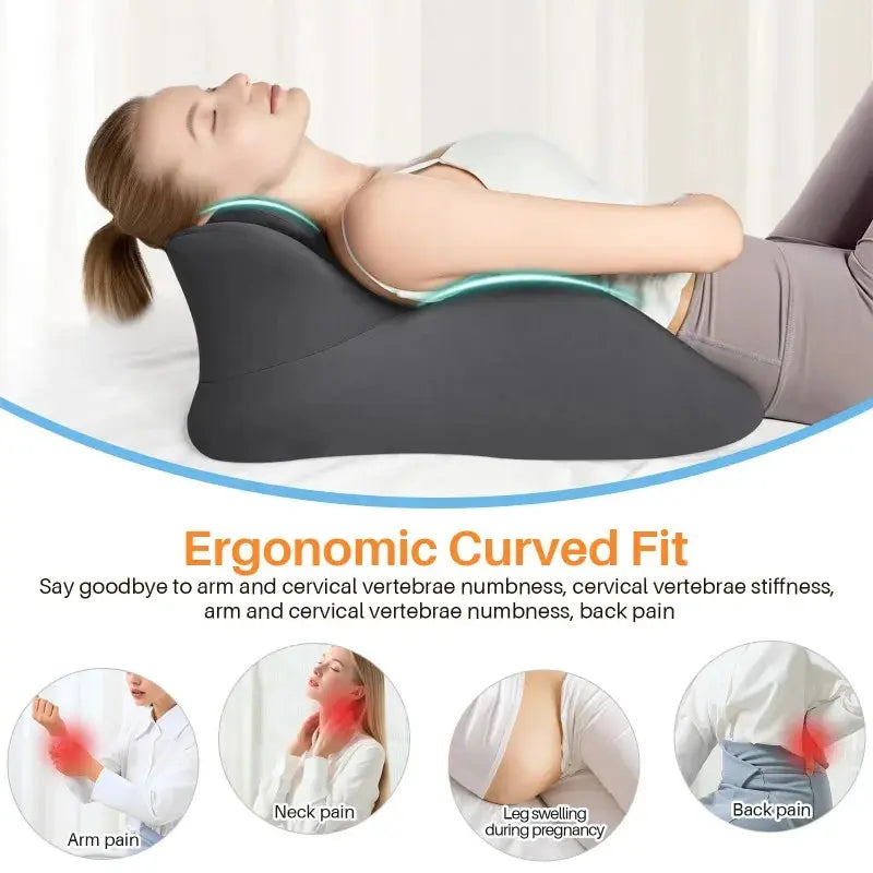 Transform Your Relaxation with the Ultimate Ergonomic Multi-Positional Memory Foam Wedge Pillow – Perfect for Couples and Pain Relief!