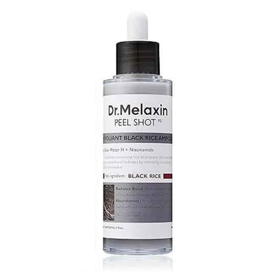 Dr. Melaxin Exfoliating Essence Peel Shot with White and Black Rice - Gentle Moisturizing Serum for Korean Skin Care