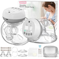 2-Pack Electric Wearable Breast Pump - Silent, Painless Automatic Milk Extractor with Comfort Features and 1200mAh USB Rechargeable Battery