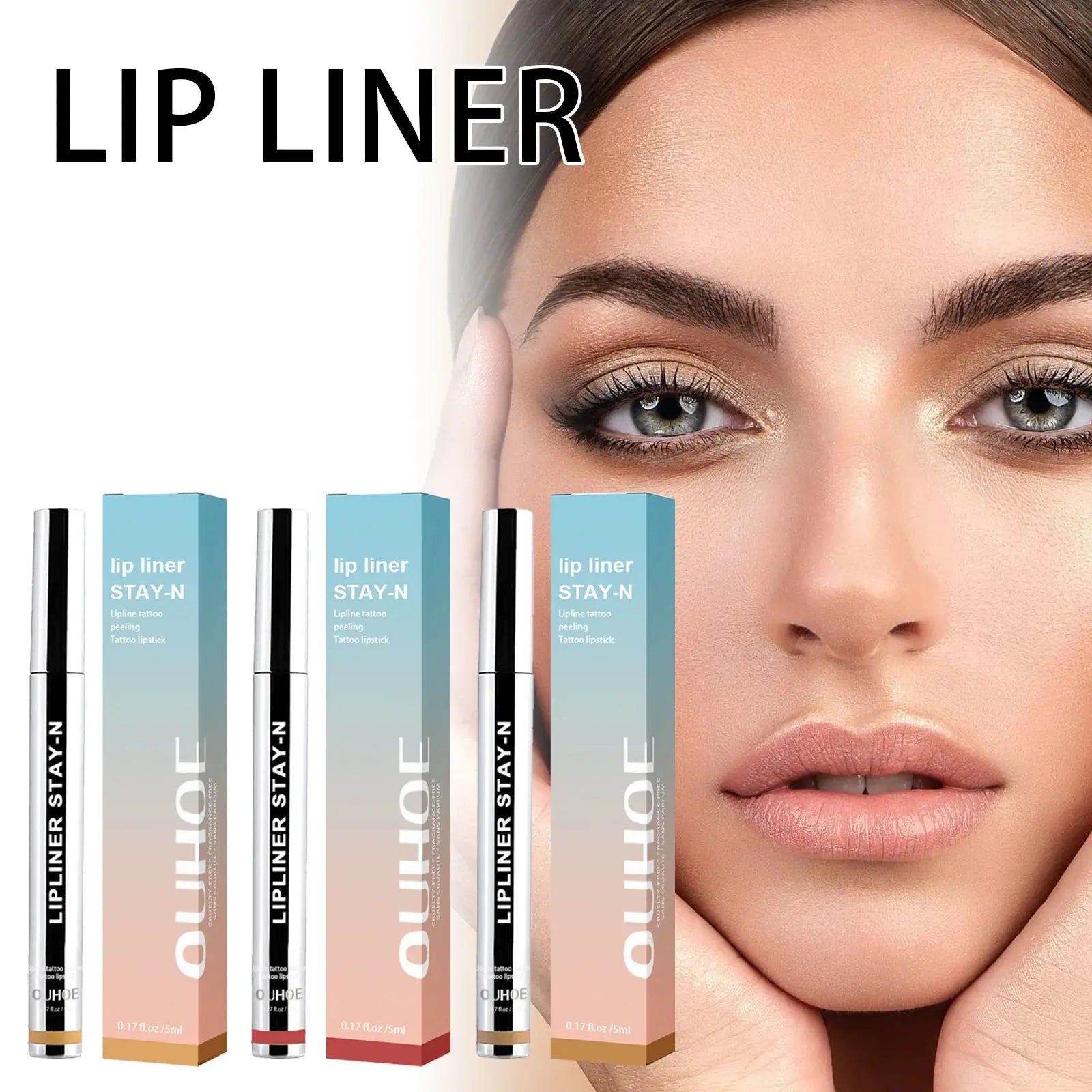 Long-Lasting Lip Liner Stain with Nourishing Formula for Plump, Luscious Lips