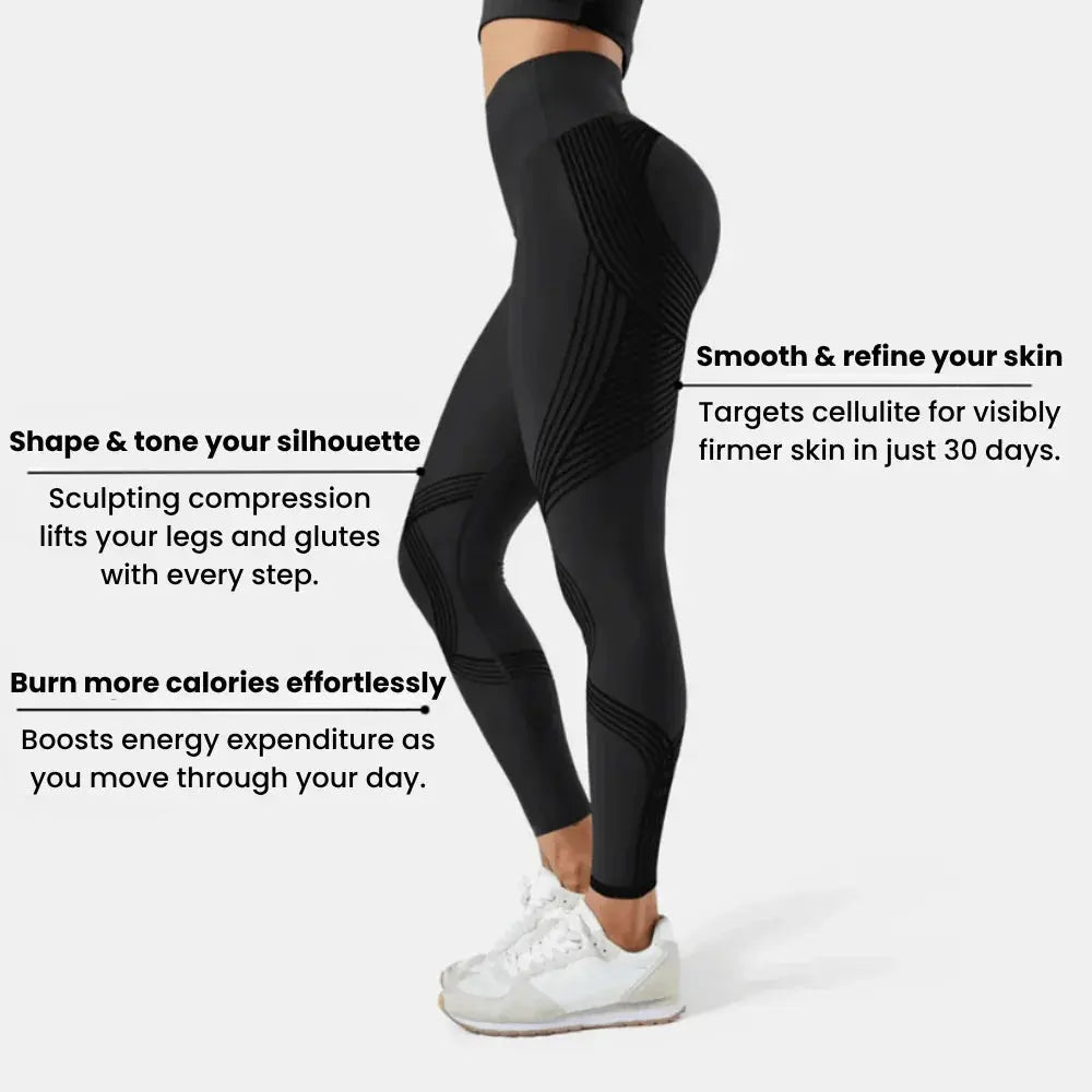 High-Waisted Seamless Compression Leggings for Women - Cellulite Reduction and Silhouette Enhancement Yoga and Fitness Pants