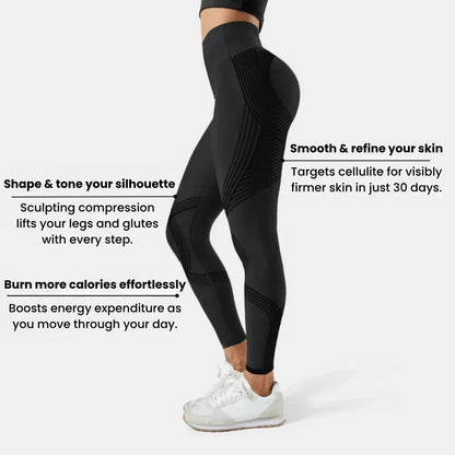 High-Waisted Seamless Compression Leggings for Women - Cellulite Reduction and Silhouette Enhancement Yoga and Fitness Pants