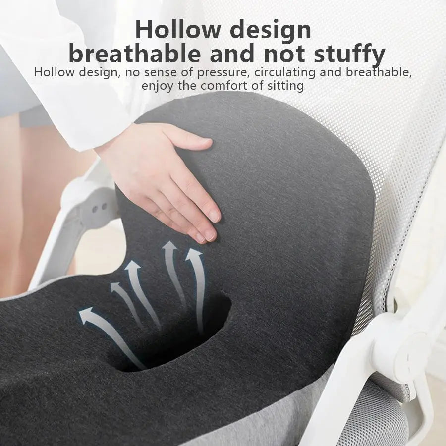 Ergonomic Memory FOAM Seat Cushion, Soft Cotton Core Wavestock.us