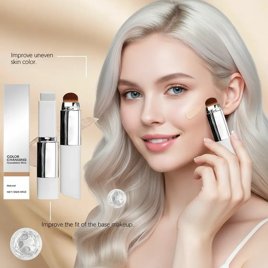 Nuvéra Dual-Heads Brush Foundation and Concealer Stick Nuvéra