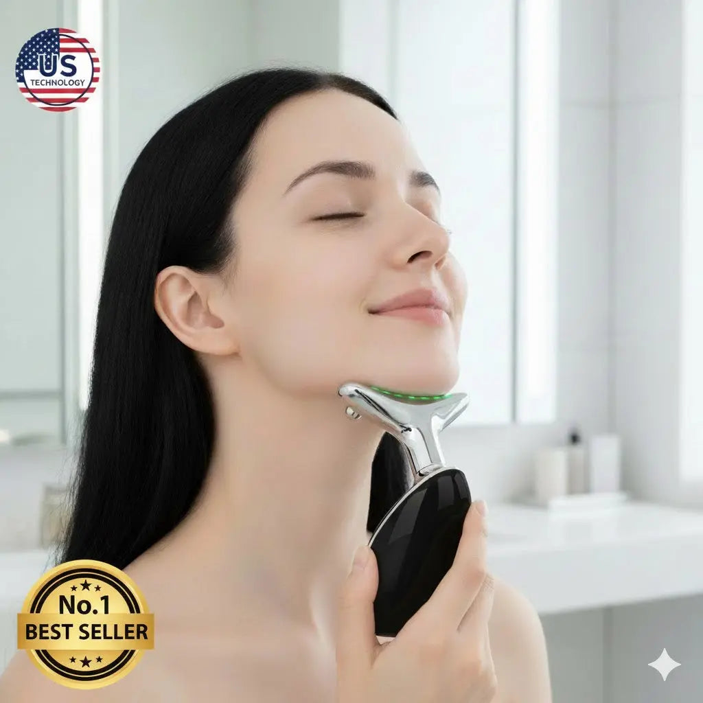 Nuvéra Facelift LED Color Vibrating Neck and Face Massager Nuvera